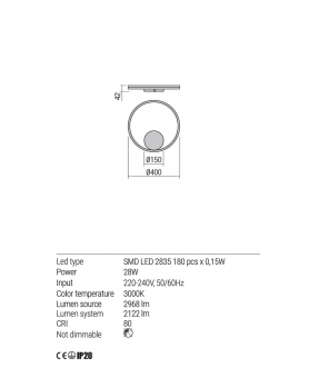 PLAFONIERA LED 28W  ORBIT S...