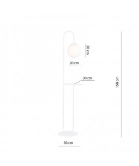 LAMPADAR BARRIA 1XE27 ALB